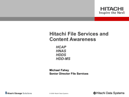 Hitachi Content Archive Platform Customer Presentation