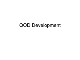 QOD Development - Robert Wood Johnson Medical School