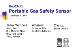 Dec03-11 Potable Gas Safety Sensor November 6, 2003