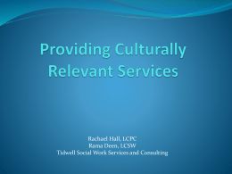 Providing Culturally Relevant Services