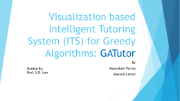 Visualization based Intelligent Tutoring System (ITS) for
