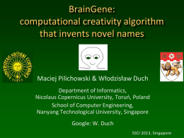 BrainGene: computational creativity algorithm that …