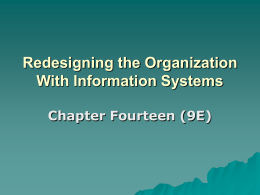 Redesigning the Organization With Information Systems