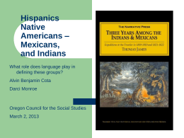 Hispanics, Native Americans – V
