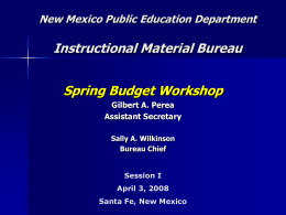 New Mexico Public Education Department Presentation …