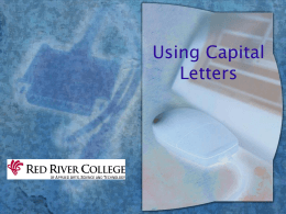 Capitalization - Murrieta Valley Unified School District