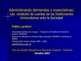 Accreditation and Private Higher Education Development: …