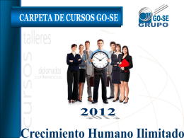 Diapositiva 1 - Grupo Gose - Crecimiento Humano Ilimitado