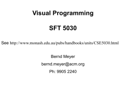 Visual Programming SFT 5030