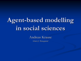 Agent-based modeling in social sciences