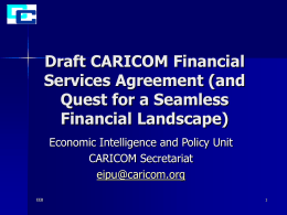 Draft CARICOM Financial Services Agreement (and quest …
