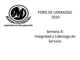 FORO DE LIDERAZGO 2008