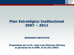 PEI-2007-2011 - Resumen Ejecutivo