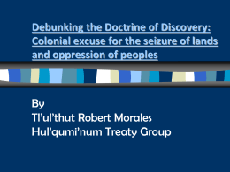 Debunking the Doctrine of Discovery: Colonial excuse …