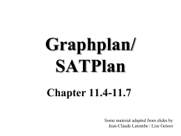 Graphplan/SATPlan