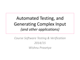 Basic Concepts of Software Testing