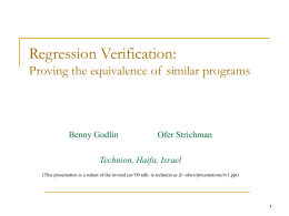Regression-Verification for C code
