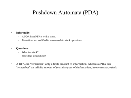 Pushdown Automata - Florida Institute of Technology