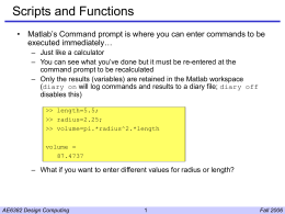 Scripts and Functions - Georgia Institute of Technology