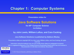 Chapter 1: Computer Systems - Great Valley School District