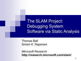 The SLAM Toolkit: Debugging System Software via Static