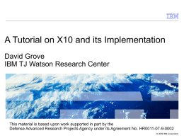 Implementing X10: Spanning High Performance …