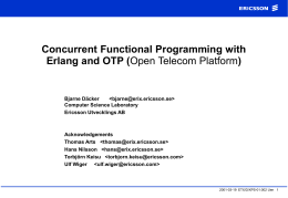 Concurrent Functional Programming with Erlang and …