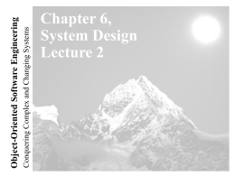 Lecture 2 for Chapter 6, System Design - ICAR-CNR