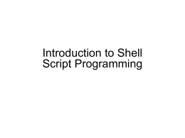 Shell Scripting - Barbara Hecker