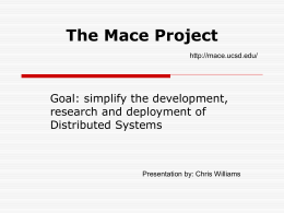 The Mace Project - University of South Florida