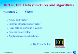Lecture 2 -- Vector - Microsoft Personal Web Server