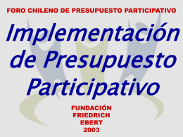 Presupuesto Participativo en Chile