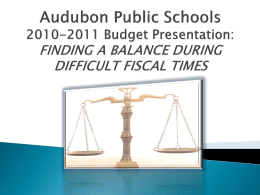 Audubon Public Schools 2009