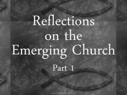 Reflections on the Emerging Church