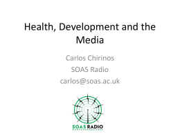 Health, development and the media