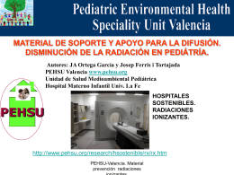 radiaciones ionizantes - Paediatric Environmental Health