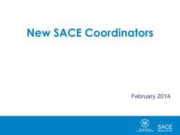 New SACE Coordinators