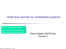 real-time systems for embedded microcontrollers