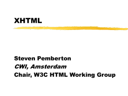 XHTML: The New HTML