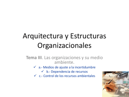 Arquitectura y Estructuras Organizacionales