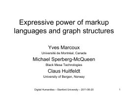 Expressive power of markup languages and graph structures