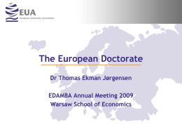 The European Doctorate