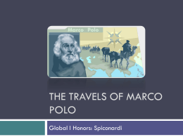 The Travels of Marco Polo - White Plains Public Schools