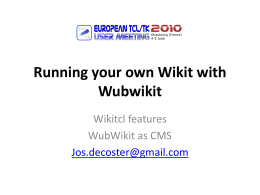 Running your own Wikitcl