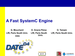 Date 2004 - A Fast SystemC Engine