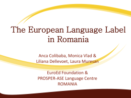 The European Language Label in Romania