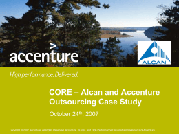 CORE – Alcan and Accenture Outsourcing Case Study