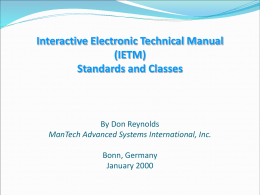 Interactive Electronic Technical Manual (IETM