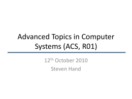 MPhil in Advanced Computer Science (ACS): an Overview