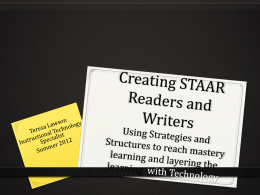Creating STAAR Readers and Writers